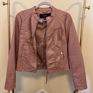 Vero Moda Leather Jacket Rose Taupe Sz. M NEW